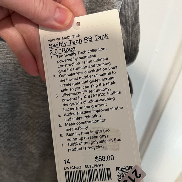 Lululemon Swiftly Tech Razorback Tank 2.0 - Picture 5 of 6